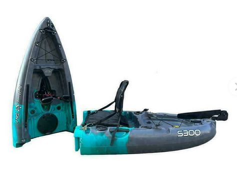 Kayak divisibile a pedali con pinne Big Mama START S300 + GARMIN VIVID 5 cv + kit montaggio schermo ecoscandaglio + kit staffa trasduttore