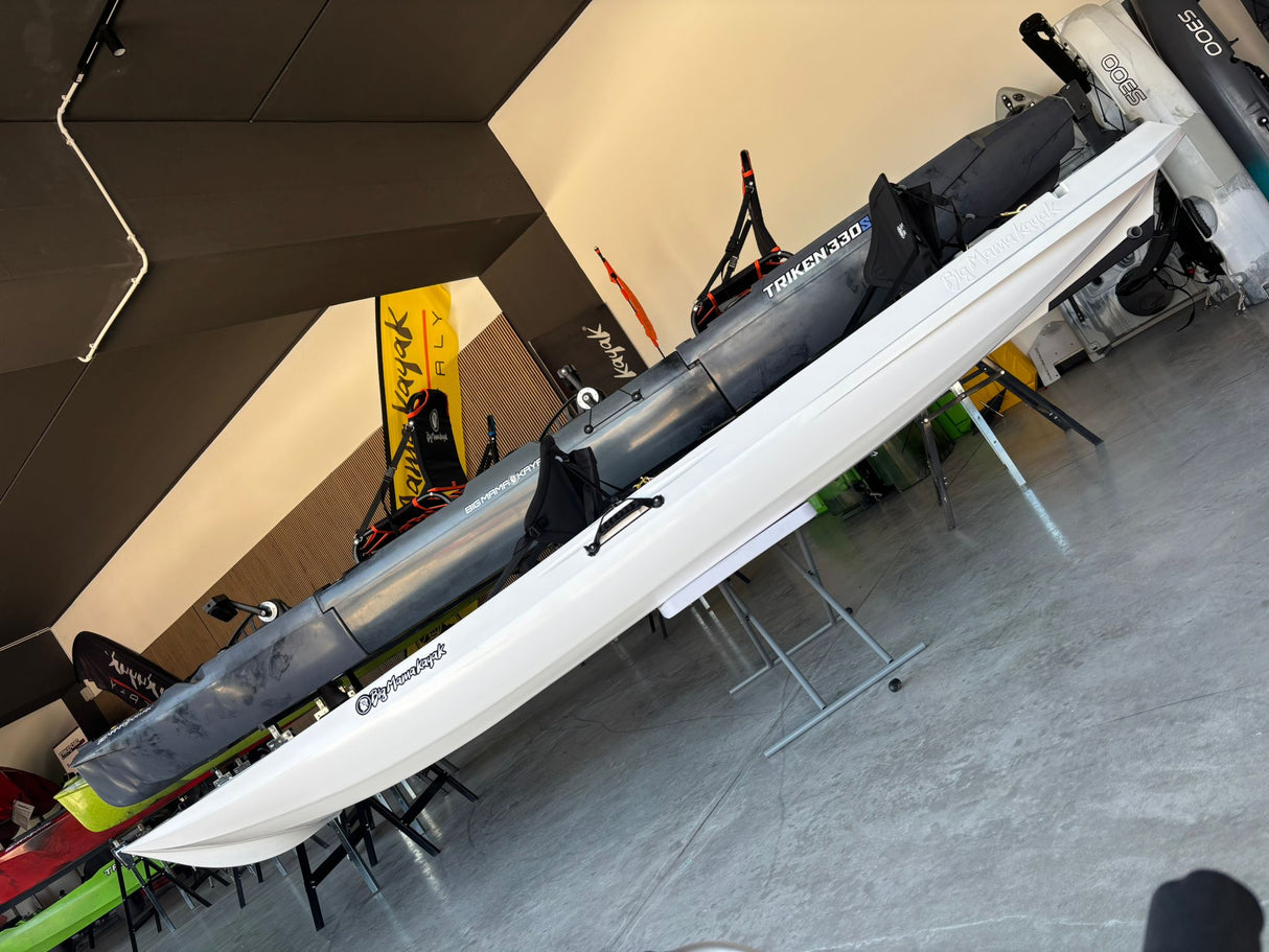Big Mama Kayak Glass, Kayak Trasparente con oblò per guardare il fondale, incluso 2 pagaie,2 sedili, ruote, gavone Full pack