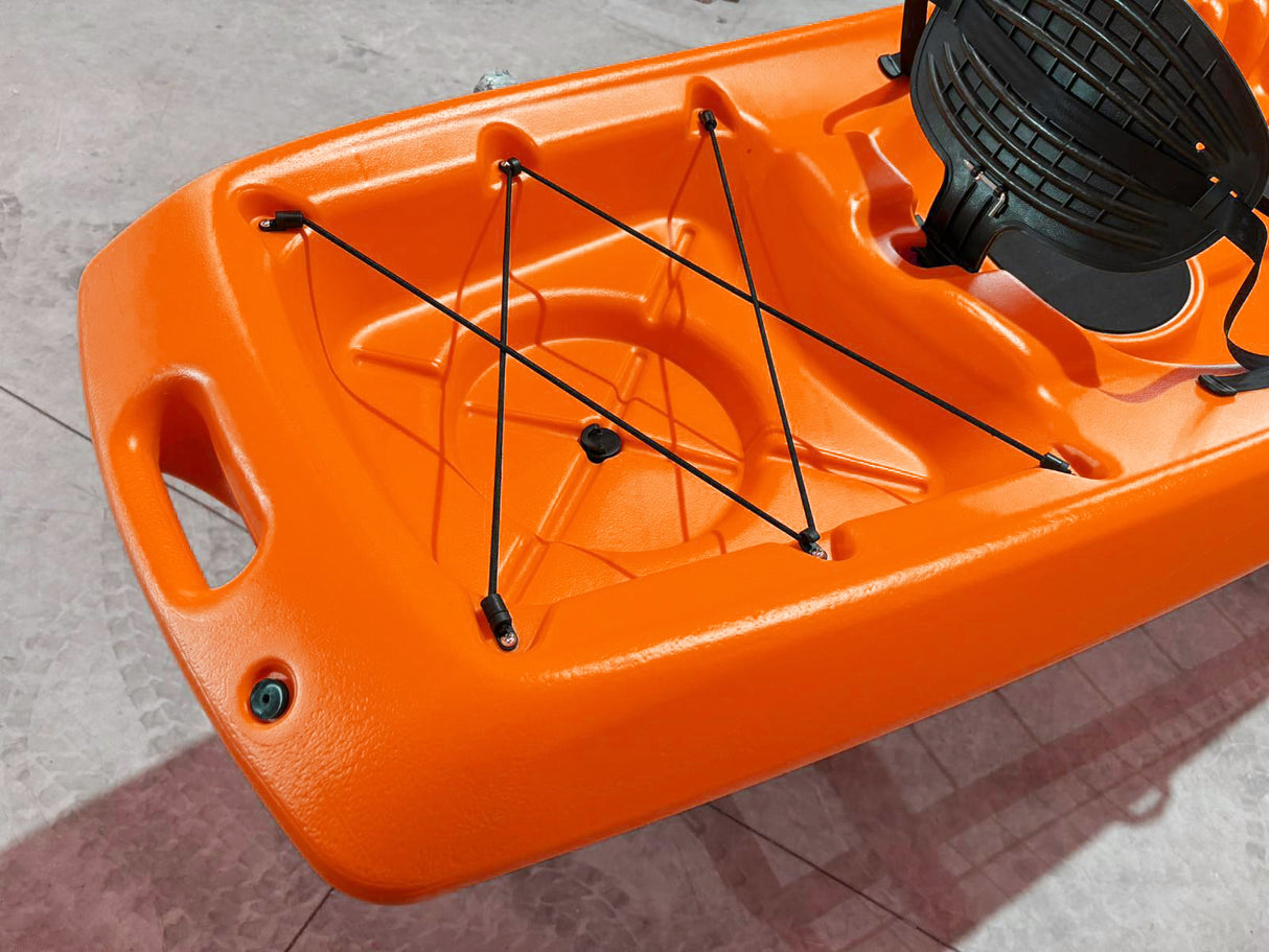 Canoa da mare e lago 3 posti modelli GIL FAMILY, inclusi 2 sedili e 2 pagaie e ruote di trasporto col. verde