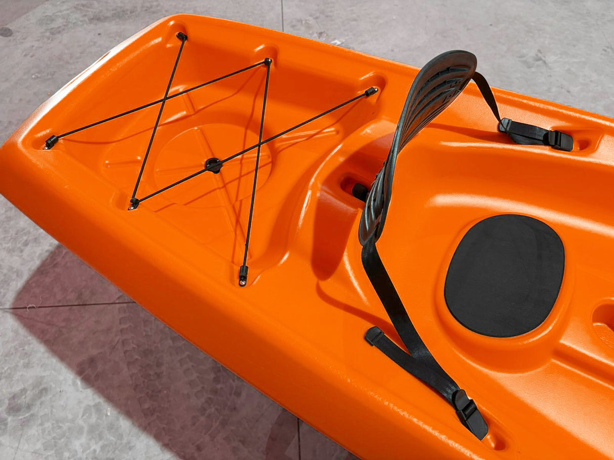 Canoa da mare e lago 3 posti modelli GIL FAMILY, inclusi 2 sedili e 2 pagaie e ruote di trasporto col. verde