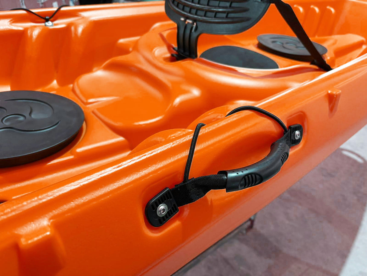 Canoa da mare e lago 3 posti modelli GIL FAMILY, inclusi 2 sedili e 2 pagaie e ruote di trasporto col. verde