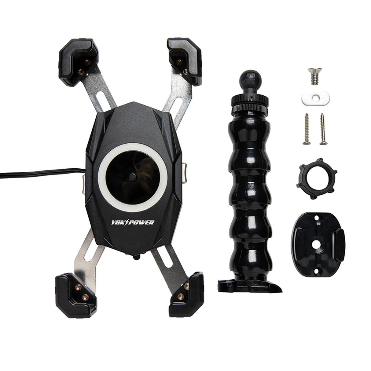 YAK POWER YP-MPWC – Supporto Smartphone con Ricarica Wireless Fast Charge 15W
