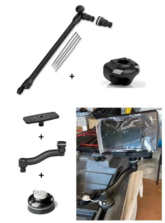 Kit completo per montaggio sonda e schermo Ecoscandaglio Composto Da 1 Starport + 1 Braccetto + 1 Basetta Railblaza 03-4015-11 + 02-4147-11 + 02-4136-11 +02-4086-11 + 03-4014-11