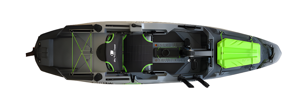 BIG MAMA KAYAK A PEDALI TRIKEN 330 con Pulpito Inox + Piastra sgancio rapido + motore HASWING Cayman 55lb funzione ancora e GPS per MARE e LAGO