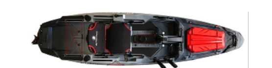 BIG MAMA KAYAK A PEDALI TRIKEN 330 con Pulpito Inox + Piastra sgancio rapido + motore HASWING Cayman 55lb funzione ancora e GPS per MARE e LAGO