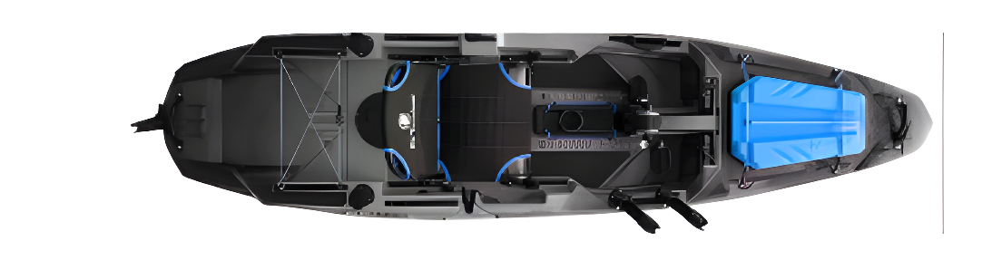 BIG MAMA KAYAK A PEDALI TRIKEN 330 con Pulpito Inox + Piastra sgancio rapido + motore HASWING Cayman 55lb funzione ancora e GPS per MARE e LAGO