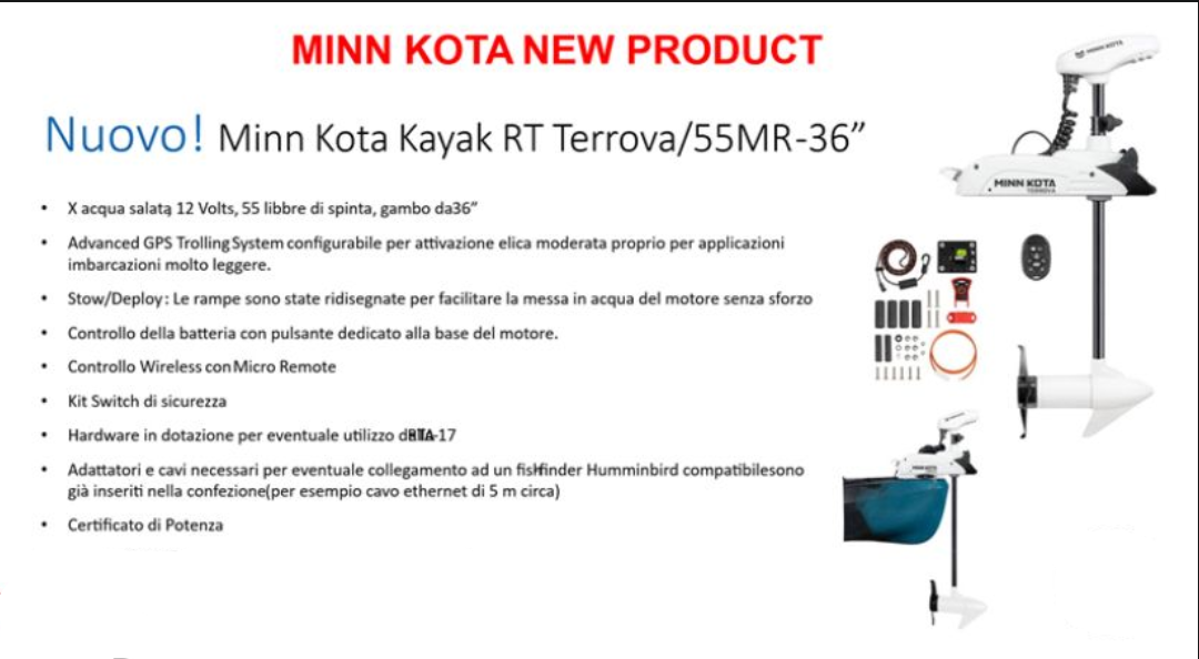 Big Mama Kayak a pedali Triken 380 REV + Motore Minn Kota TERROVA KAYAK MR 55lb, GPS SpotLock,Autopilota + Pulpito inox + Piastra sgancio rapido