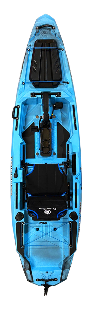 Big Mama Kayak a pedali Triken 330 con Pulpito Inox + Piastra sgancio rapido + motore Terranova KAYAK MINN KOTA 55lb, GPS + ECOSCANDAGLIO HELIX 7