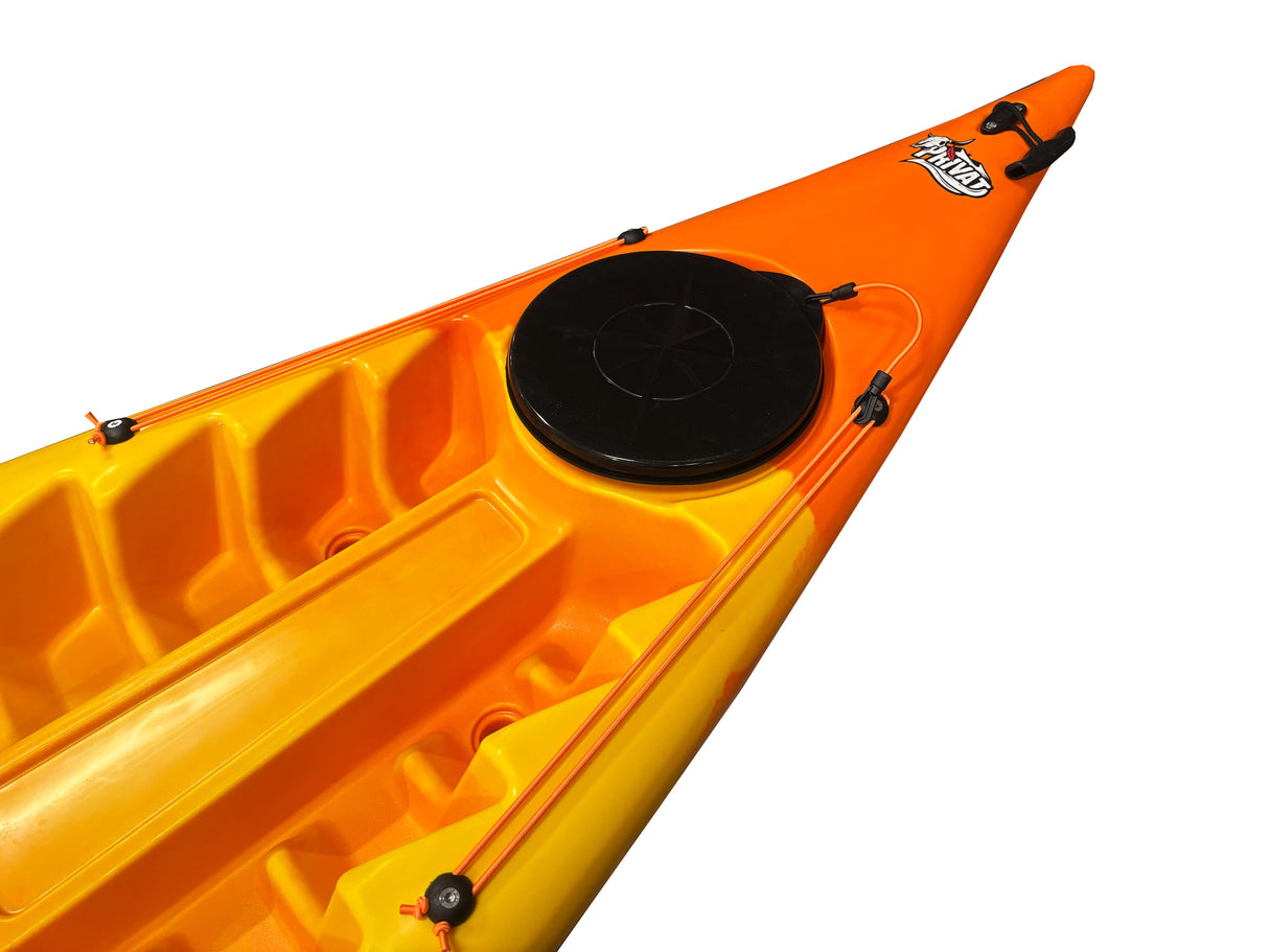 Kayak monoposto Privat 2.0 Limited edition Big Mama Kayak canoa 295 cm + 2 gavoni + 1 pagaia + 1 seggiolino (FULL PACK) -GIALLO VERDE