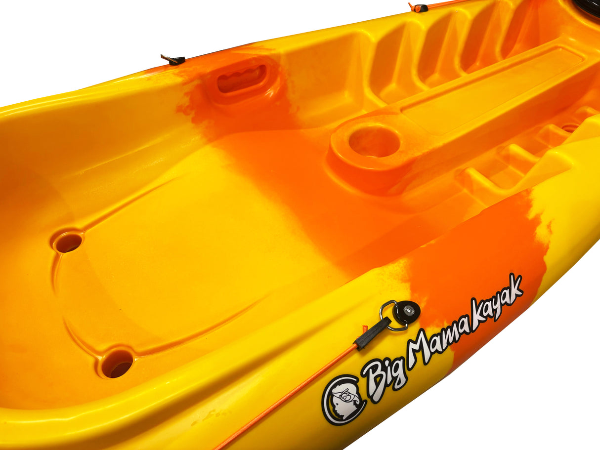 Kayak monoposto Privat 2.0 Limited edition Big Mama Kayak canoa 295 cm + 2 gavoni + 1 pagaia + 1 seggiolino (FULL PACK) -GIALLO VERDE