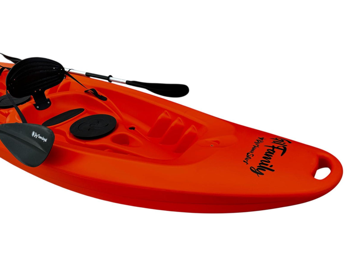 Canoa da mare e lago 3 posti modelli GIL FAMILY, inclusi 2 sedili e 2 pagaie e ruote di trasporto col. verde