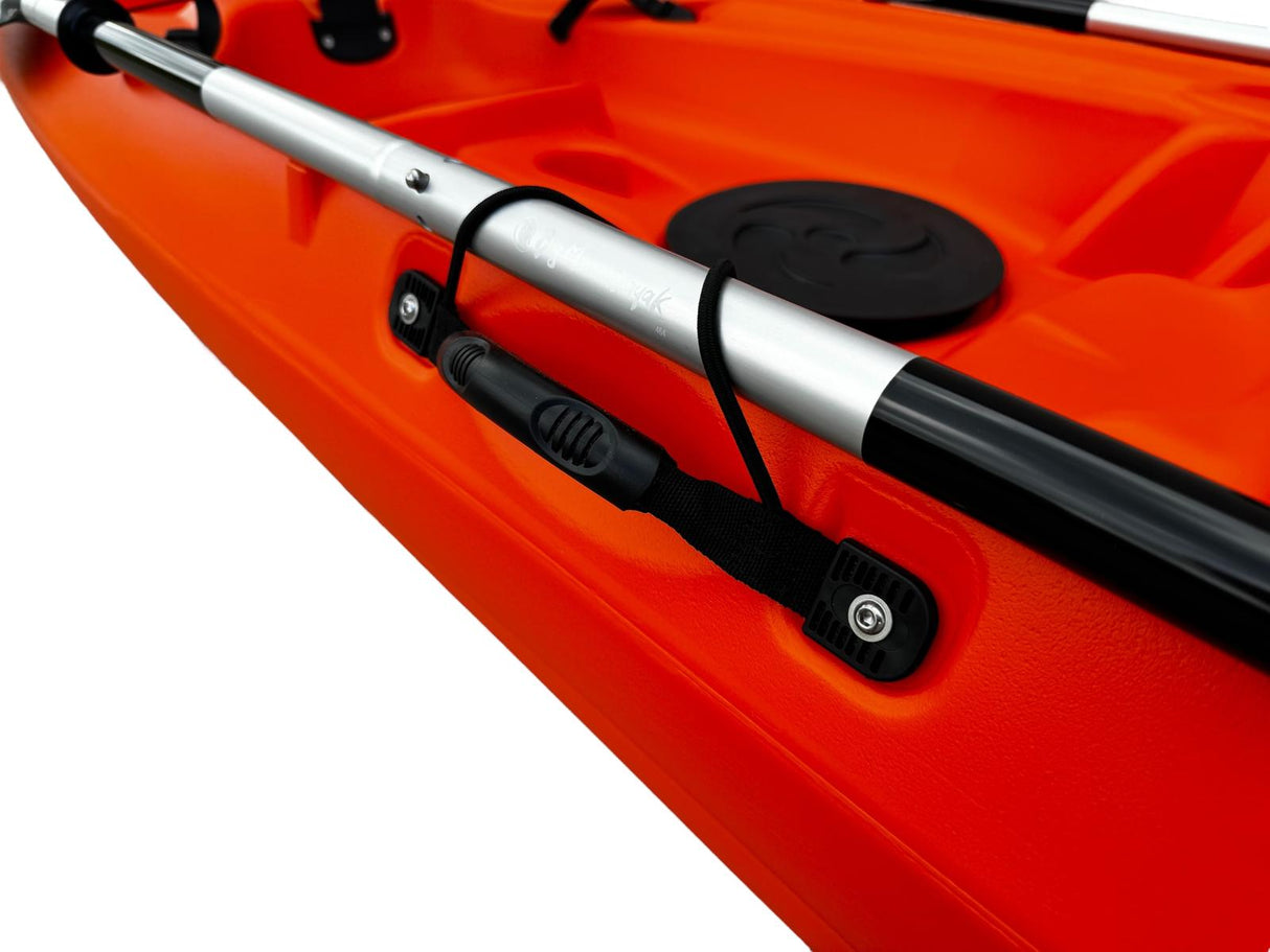 Canoa da mare e lago 3 posti modelli GIL FAMILY, inclusi 2 sedili e 2 pagaie e ruote di trasporto col. verde