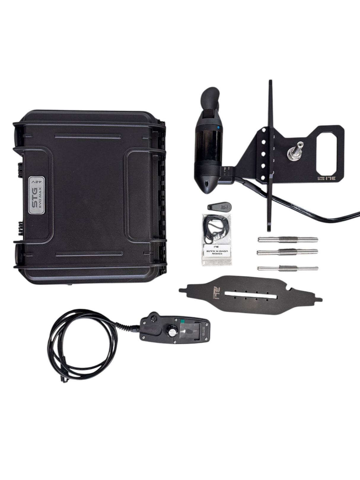 Motore elettrico per kayak STG ULTRA EVO 3 CV - 42 V - 1300 Vh incluso batteria e controller adattatore per Triken 330, 380, 405 - 3LITHIUM