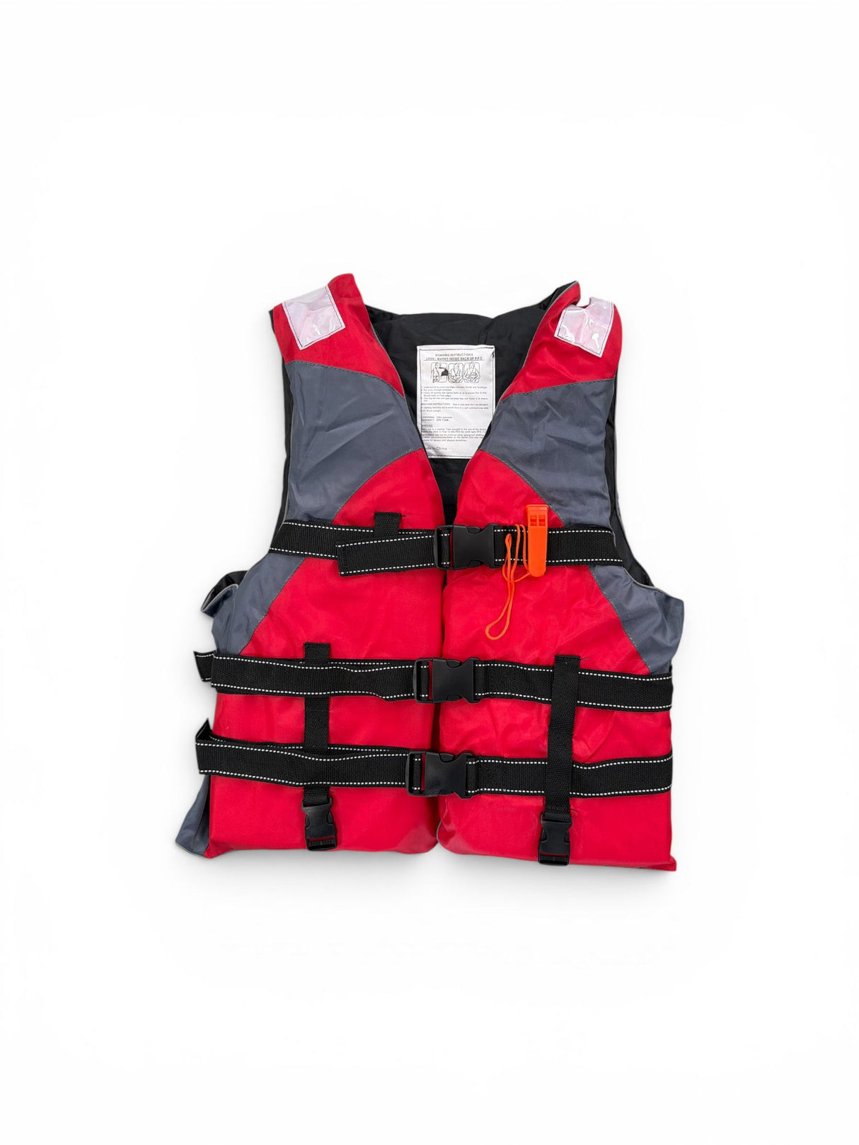 Gilet Salvagente mod. Peter colore rosso con fischietto