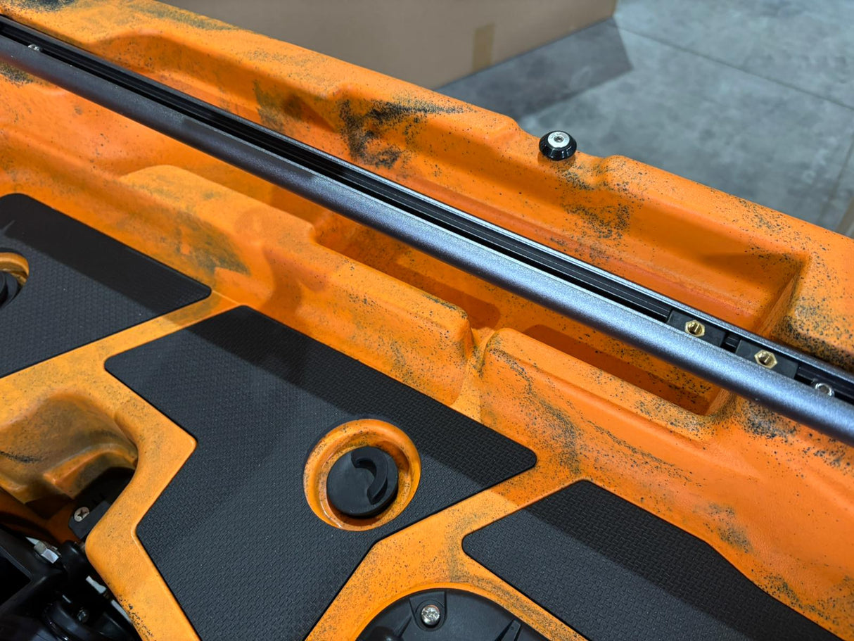 Kayak monoposto divisibile a pedali con pinne Big Mama START S500 componibile + Garmin striker VIVID 5 cv + kit schermo ecoscandaglio