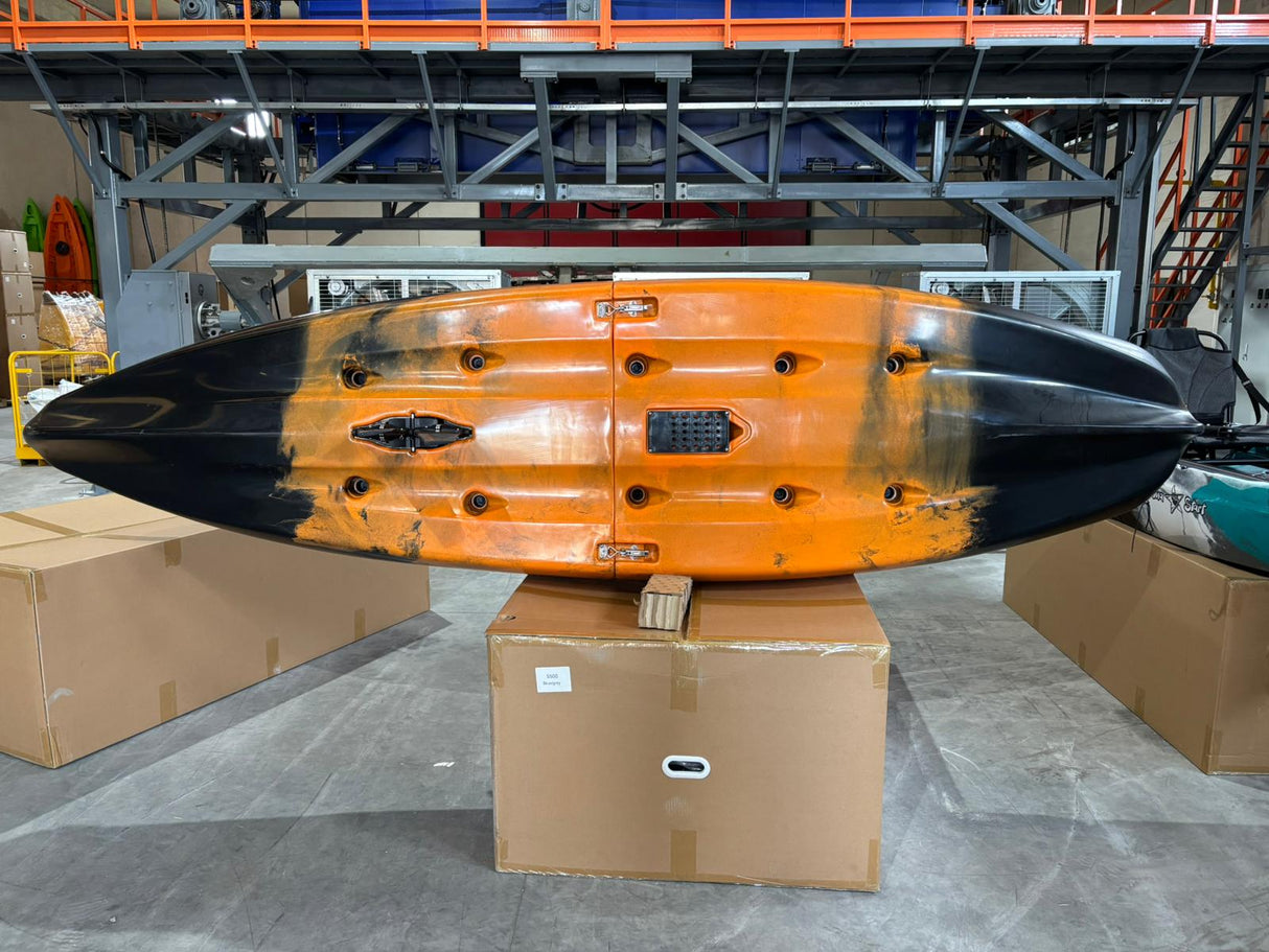 Kayak monoposto divisibile a pedali con pinne Big Mama START S500 componibile + Garmin striker VIVID 5 cv + kit schermo ecoscandaglio