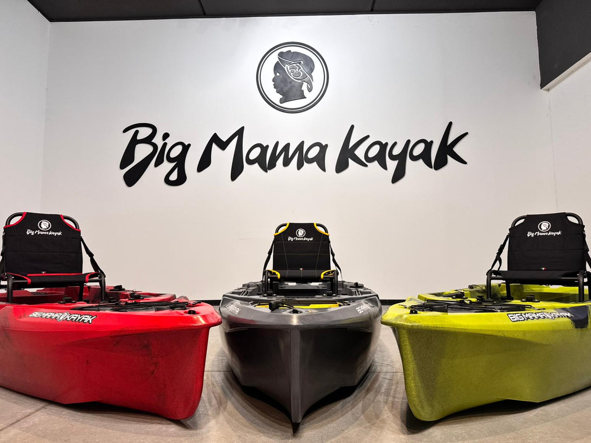 Kayak fishing a Pedali divisibile Big Mama Triken 330 S divisibile + supporto motore centrale + motore Minn Kota RIPTIDE TRANSOM 40 + pedaliera