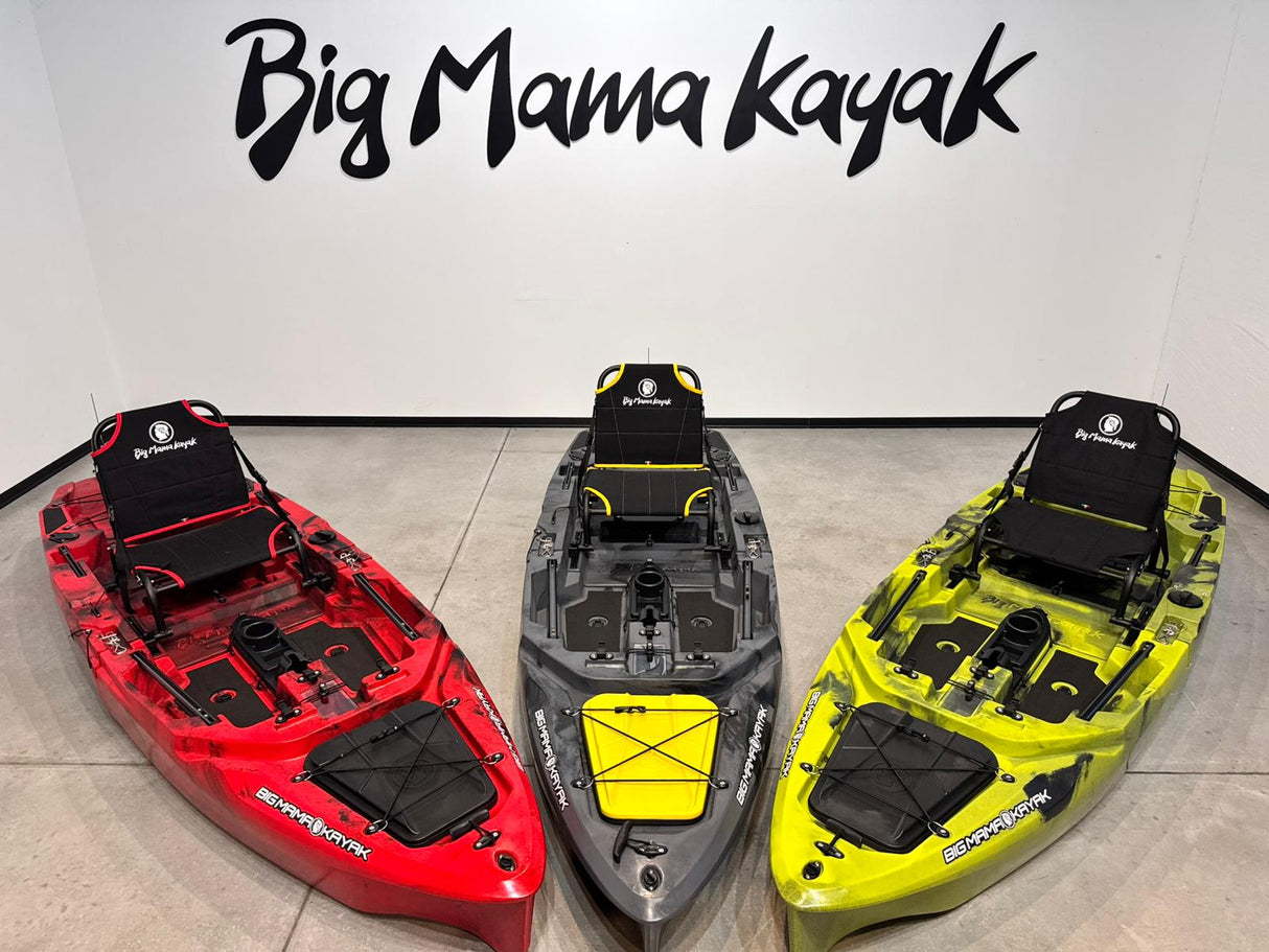 Kayak fishing a Pedali divisibile Big Mama Triken 330 S divisibile + supporto motore centrale + motore Minn Kota RIPTIDE TRANSOM 40 + pedaliera