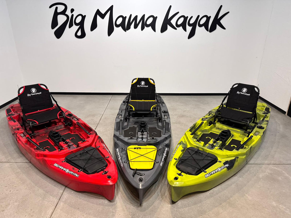 Kayak fishing a Pedali divisibile Big Mama Triken 330 S divisibile + supporto motore centrale + motore Minn Kota RIPTIDE TRANSOM 40 + pedaliera
