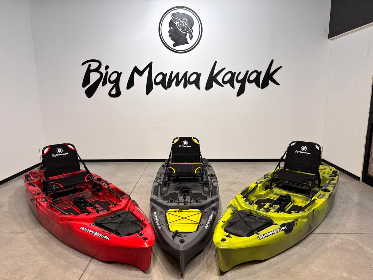 Kayak fishing a Pedali divisibile Big Mama Triken 330 S divisibile + supporto motore centrale + motore Minn Kota RIPTIDE TRANSOM 40 + pedaliera