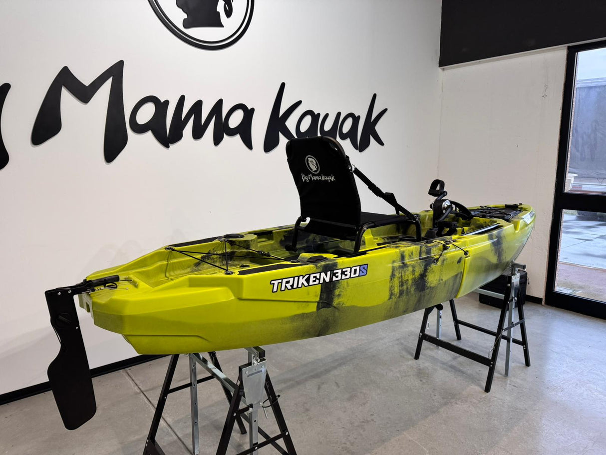 Kayak fishing a Pedali divisibile Big Mama Triken 330 S divisibile + supporto motore centrale + motore Minn Kota RIPTIDE TRANSOM 40 + pedaliera