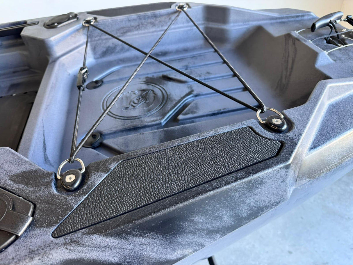 Kayak fishing a Pedali divisibile Big Mama Triken 330 S divisibile + supporto motore centrale + motore Minn Kota RIPTIDE TRANSOM 40 + pedaliera