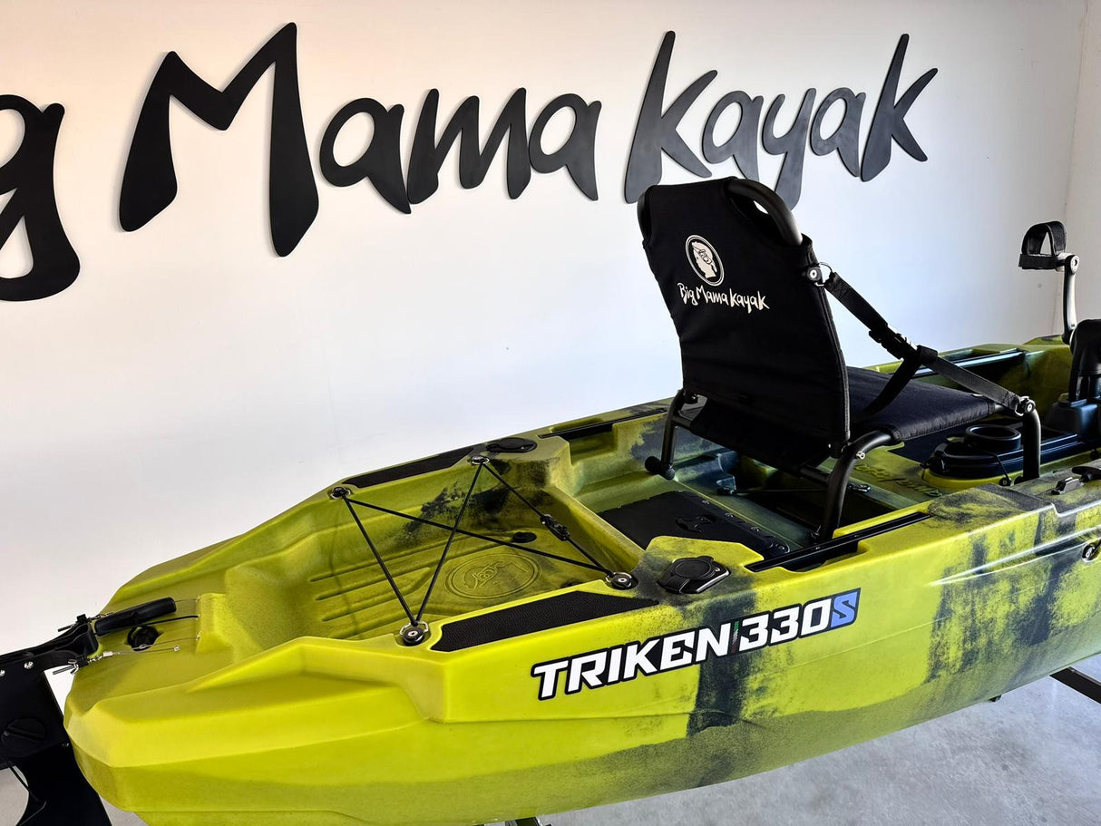 Kayak fishing a Pedali divisibile Big Mama Triken 330 S divisibile + supporto motore centrale + motore Minn Kota RIPTIDE TRANSOM 40 + pedaliera
