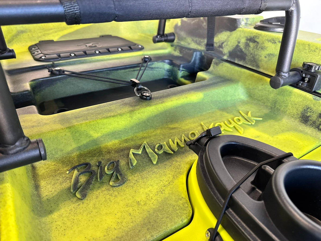 Kayak fishing a Pedali divisibile Big Mama Triken 330 S divisibile + supporto motore centrale + motore Minn Kota RIPTIDE TRANSOM 40 + pedaliera