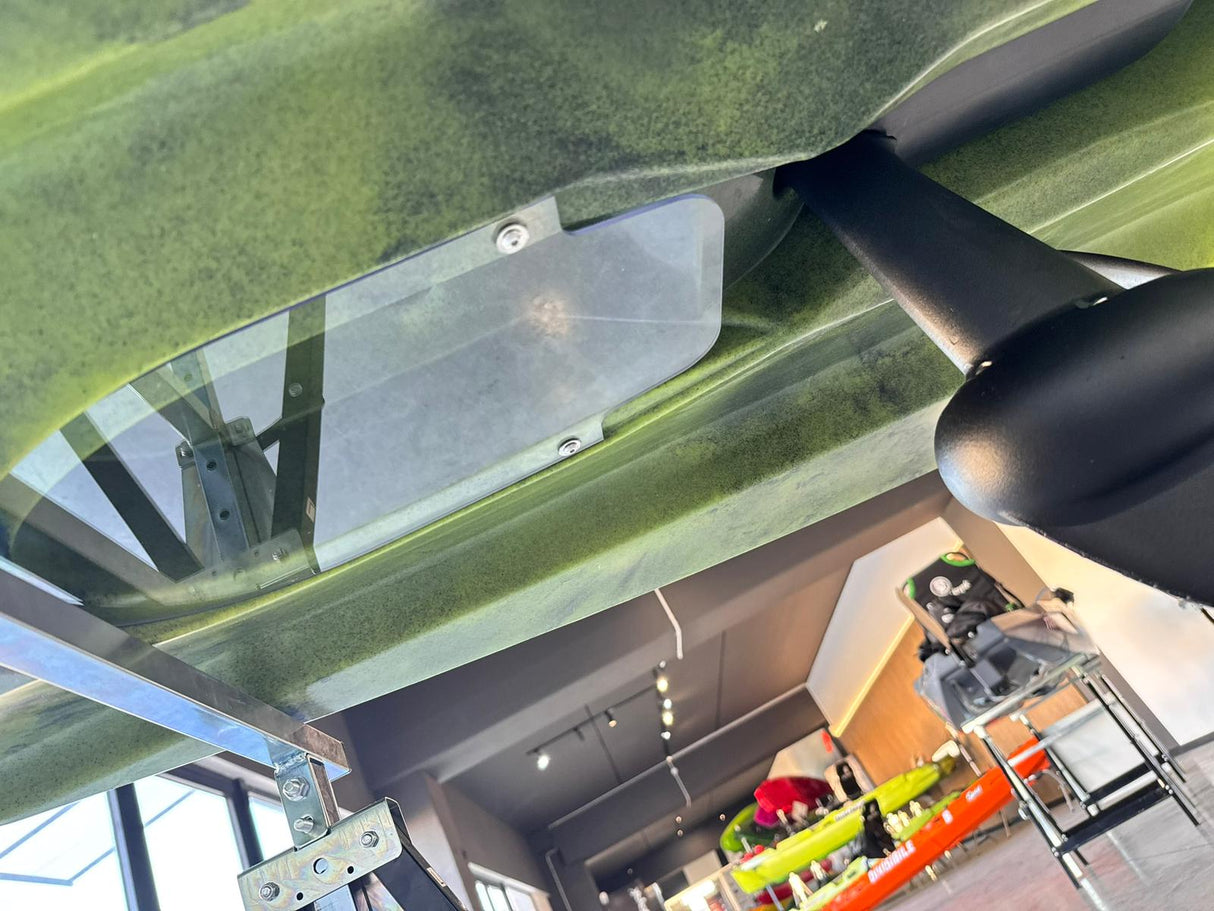 Kayak fishing a Pedali divisibile Big Mama Triken 330 S divisibile + supporto motore centrale + motore Minn Kota RIPTIDE TRANSOM 40 + pedaliera