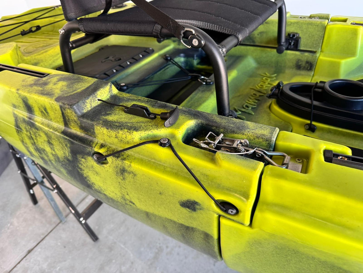 Kayak fishing a Pedali divisibile Big Mama Triken 330 S divisibile + supporto motore centrale + motore Minn Kota RIPTIDE TRANSOM 40 + pedaliera