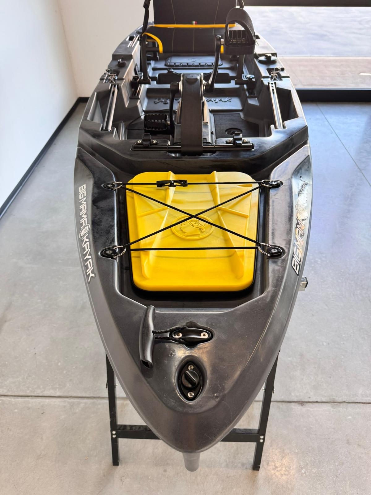 Kayak fishing a Pedali divisibile Big Mama Triken 330 S divisibile + supporto motore centrale + motore Minn Kota RIPTIDE TRANSOM 40 + pedaliera
