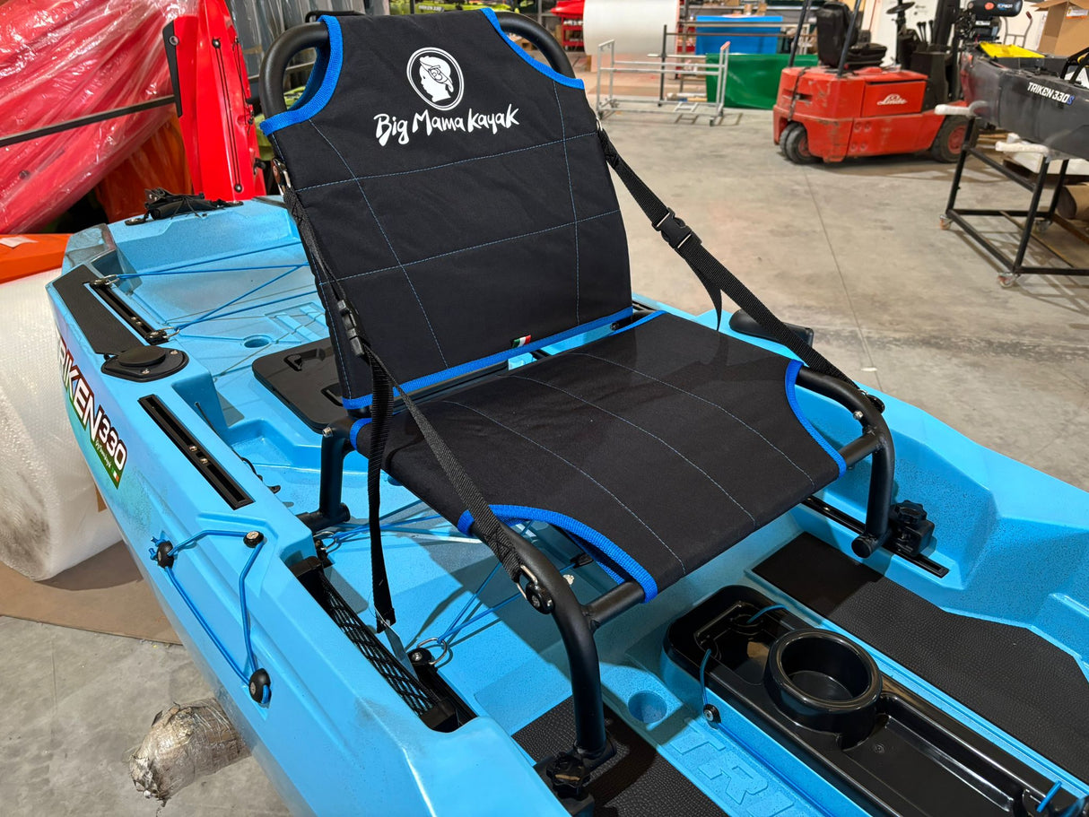 Offerta Febbraio Kayak a pedali BIG MAMA KAYAK A PEDALI TRIKEN 330 - incluso Pedali, portacanne, Pagaia, Omaggio gavone rettangolare e Gilet Colore Azzurro Sky