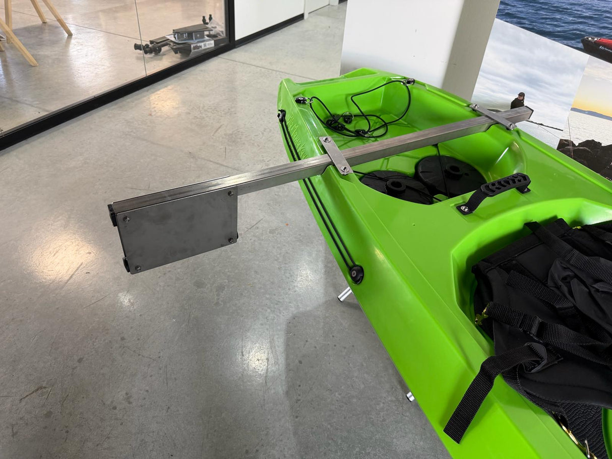 Staffa di montaggio laterale per motori kayak inox - supporto motore laterale tubo quadro