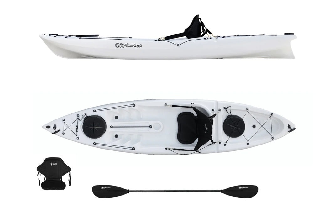 Kayak posto singolo acquaprima Big Mama Kayak - canoa da 310 cm + 2 gavone + 1 pagaia + 1 seggiolino (full pack) - granit