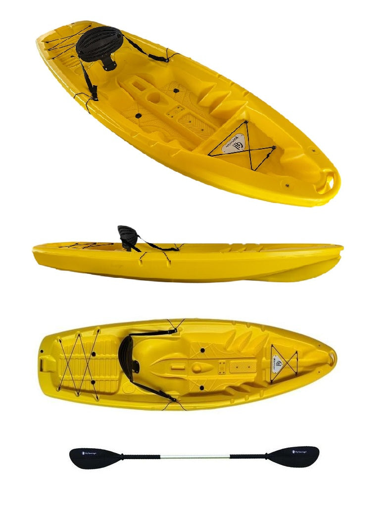 canoa GIL 2.0 Big Mama Kayak canoa monoposto da 254 cm + seggiolino + pagaia - giallo