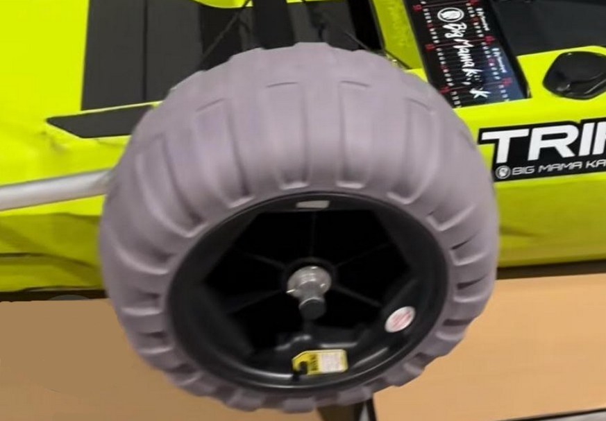 Carrello retrattile integrabile per Triken 330 e 380 Big Mama Kayak, incluse ruote da sabbia