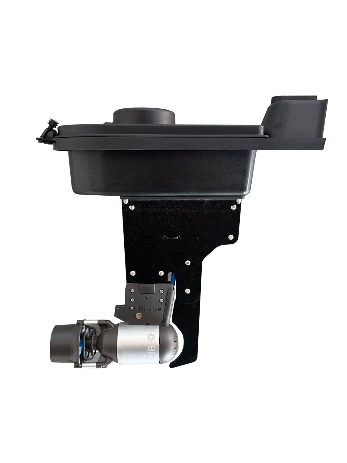 canoa monoposto divisibile a pedali con elica BIG MAMA KAYAK TRIKEN 330 LIVE S componibile + motore Bixpy K1 Outboard Kit con batteria PP-378 Wh v4 + Adattatore centrale vano copripedali