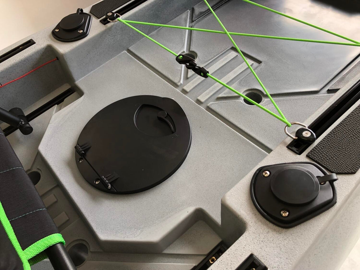 BIG MAMA KAYAK A PEDALI TRIKEN 330 con Pulpito Inox + Piastra sgancio rapido + motore HASWING Cayman 55lb funzione ancora e GPS per MARE e LAGO