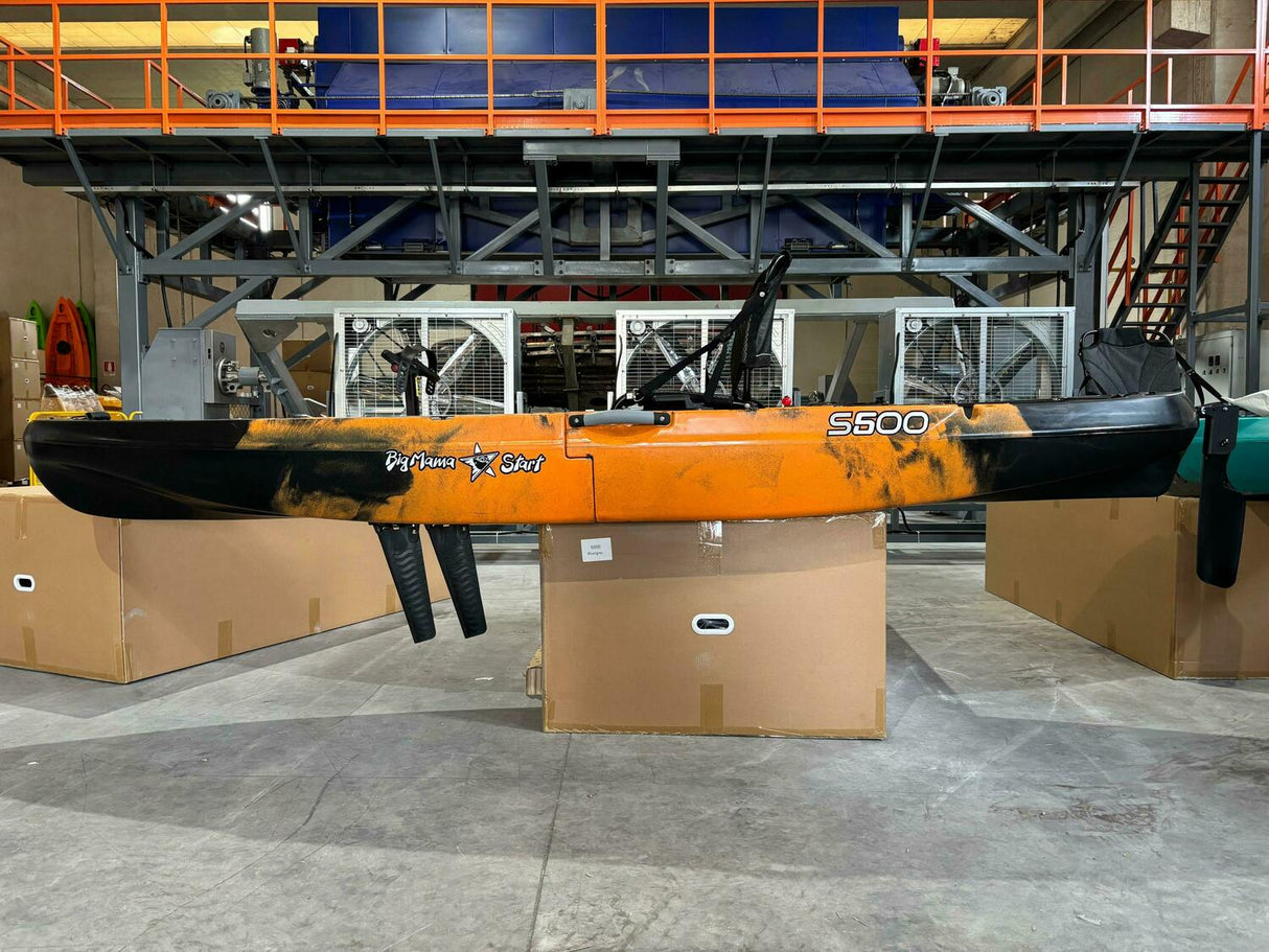 Kayak monoposto divisibile a pedali con pinne BIG MAMA START S500 componibile