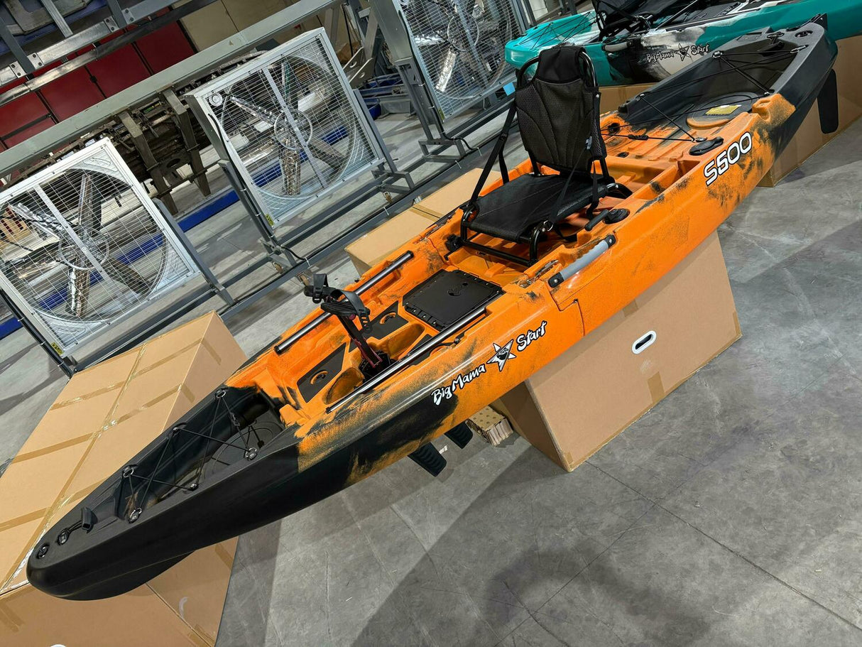 Kayak monoposto divisibile a pedali con pinne BIG MAMA START S500 componibile