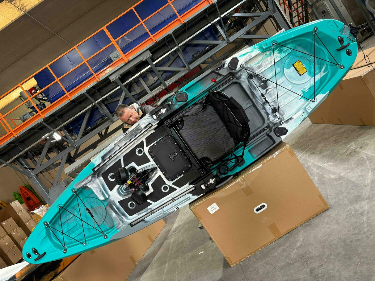 Kayak monoposto divisibile a pedali con pinne BIG MAMA START S500 componibile