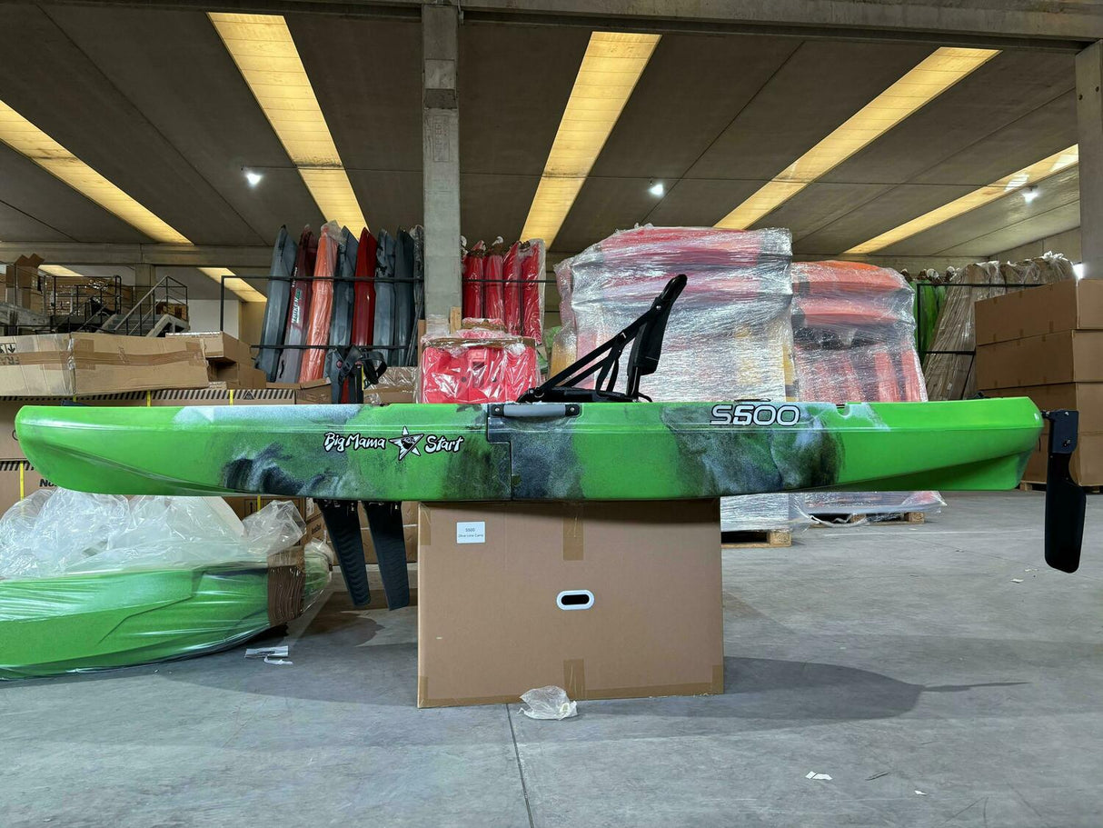 Kayak monoposto divisibile a pedali con pinne BIG MAMA START S500 componibile