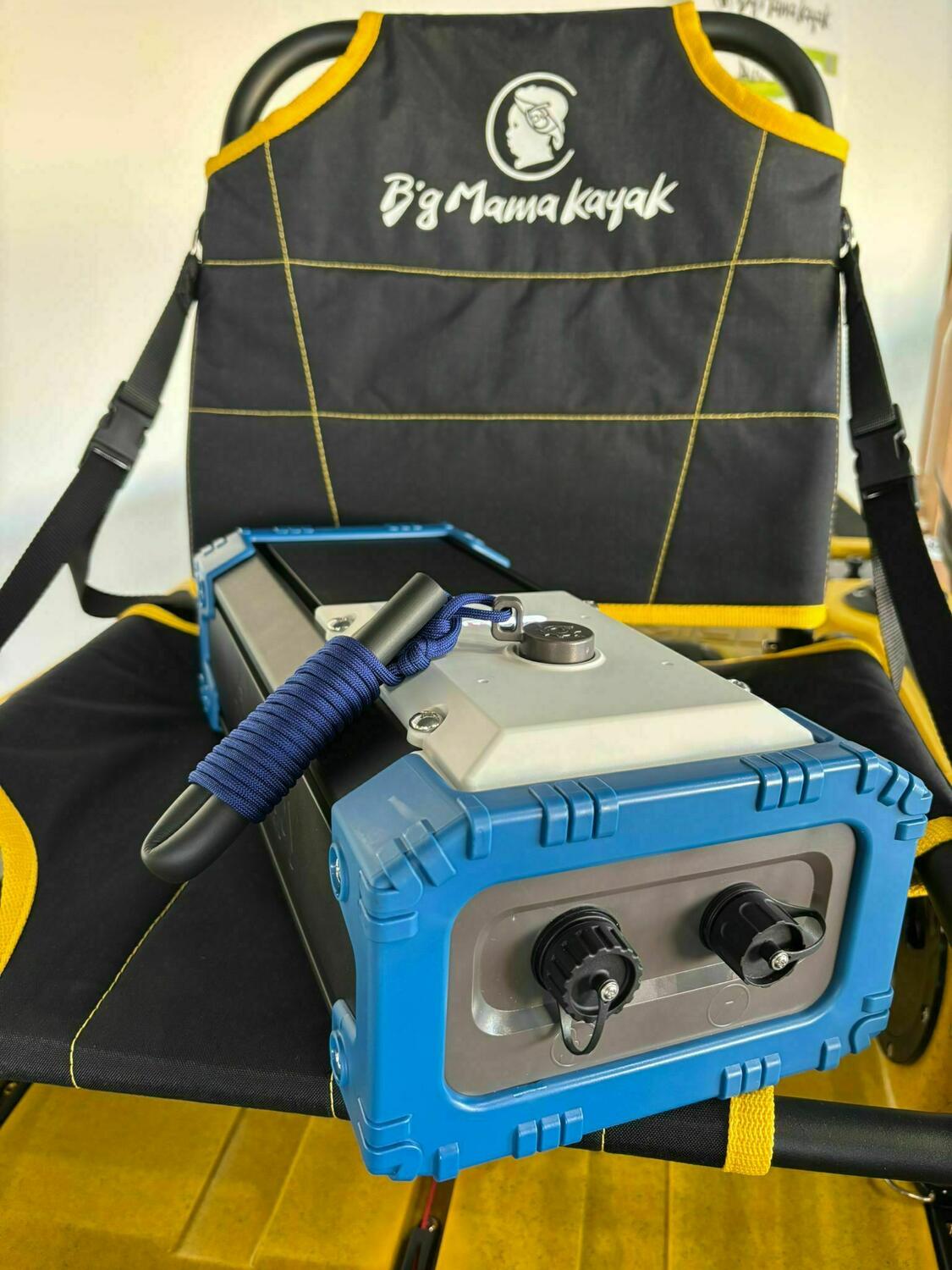 Motore elettrico per kayak Bixpy K1 Angler PRO Kit Outboard con batteria inclusa PP-768 Wh + Adattatore Hoodoo Pedal Drive