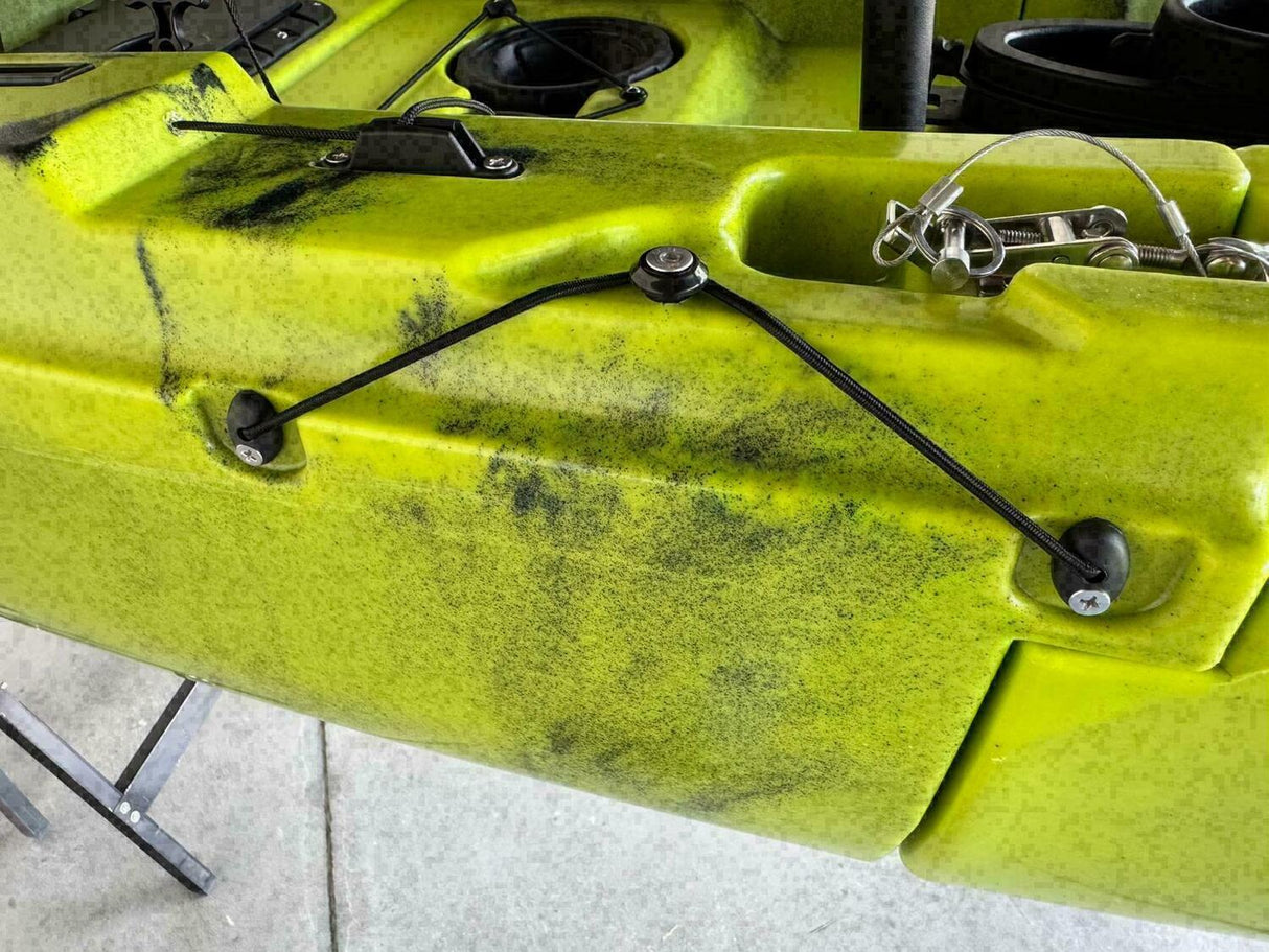 canoa monoposto divisibile a pedali con elica BIG MAMA KAYAK TRIKEN 330 LIVE S componibile + motore Bixpy K1 Angler PRO Kit Outboard con batteria inclusa PP-768 Wh + Adattatore centrale vano copripedali