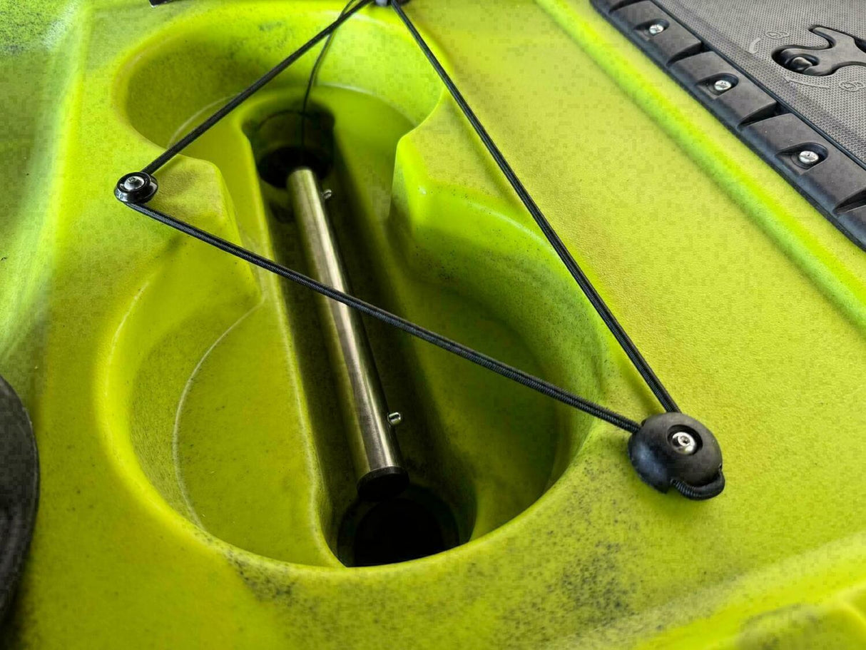 canoa monoposto divisibile a pedali con elica BIG MAMA KAYAK TRIKEN 330 LIVE S componibile + motore Bixpy K1 Angler PRO Kit Outboard con batteria inclusa PP-768 Wh + Adattatore centrale vano copripedali