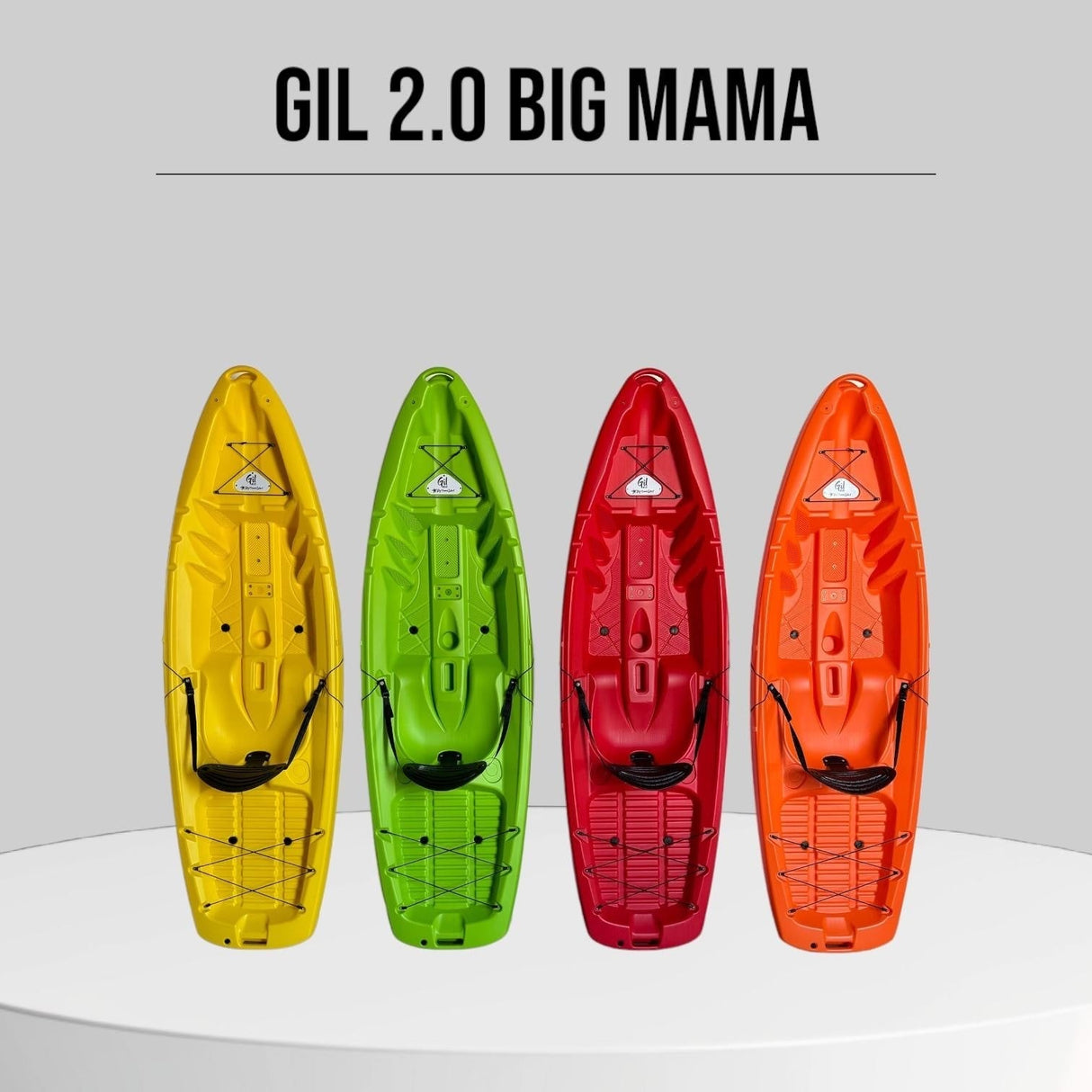 kayak GIL 2.0 Big Mama START - canoa monoposto da 254 cm + seggiolino + pagaia - arancio