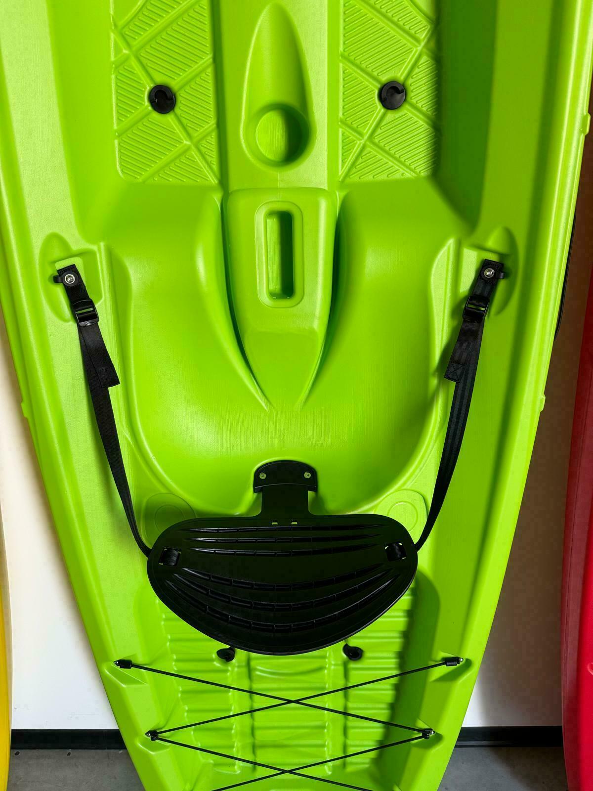 kayak fishing canoa GIL 2.0 Big Mama Kayak canoa monoposto da 254 cm + 2 p.canne interni + seggiolino + pagaia - Giallo