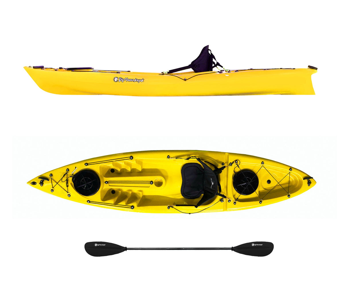 Kayak monoposto acquaprima Big Mama Kayak 310 cm + 2 gavoni + 1 pagaia in omaggio (pack 1) - NO sedile - giallo