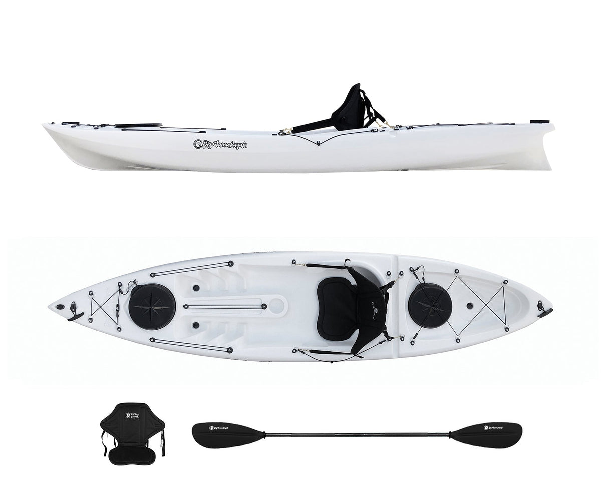 Kayak posto singolo acquaprima Big Mama Kayak - canoa da 310 cm + 2 gavone + 1 pagaia + 1 seggiolino (full pack) - granit