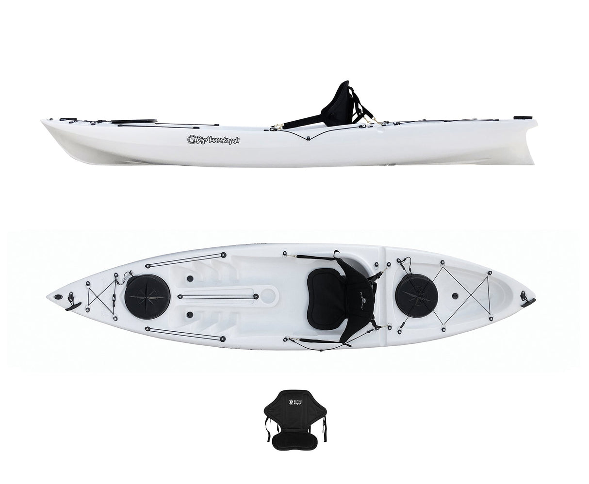 Canoa 1 posto acquaprima Big Mama Kayak - kayak da 310 cm + 2 gavone + 1 seggiolino (pack 2) - granit